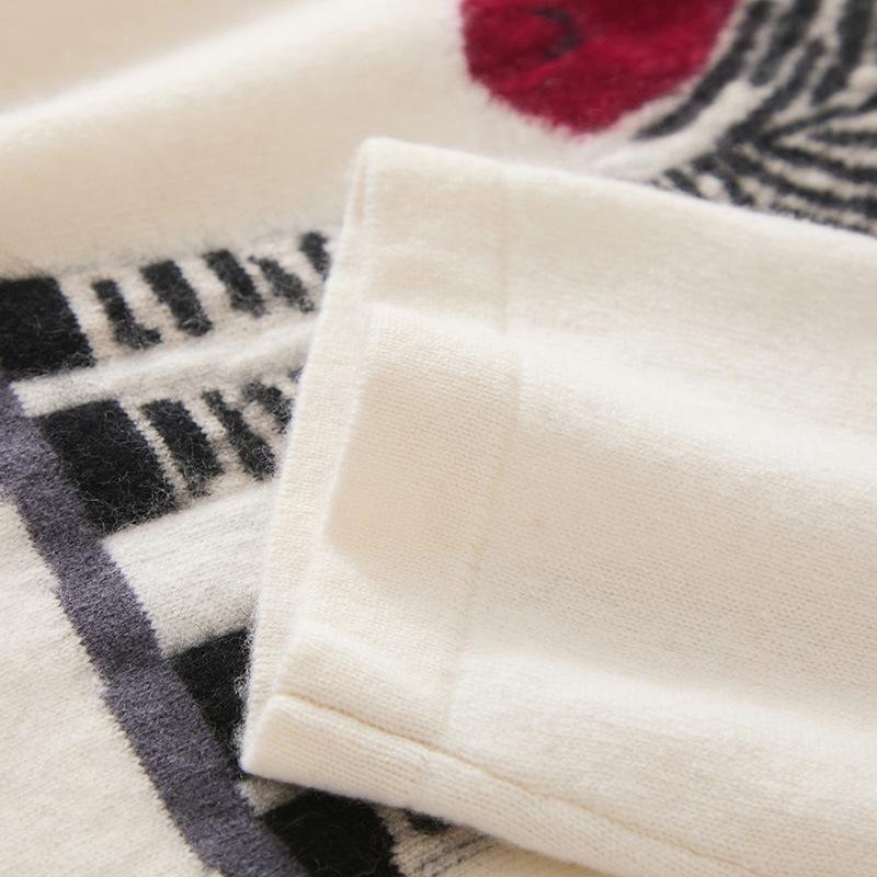 2025 Early Autumn Women's Cashmere Short-Sleeve Loose Knit Sweater - Round Neck Versatile Pullover