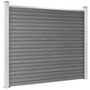 WPC Fence Panel Set 872 X 146 Cm Gray