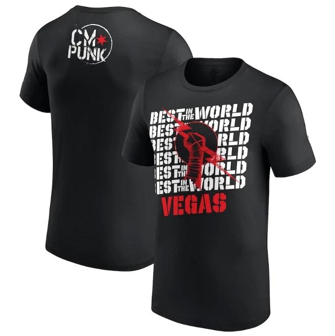 Men s Black CM Punk Best In The World Vegas T-Shirt S