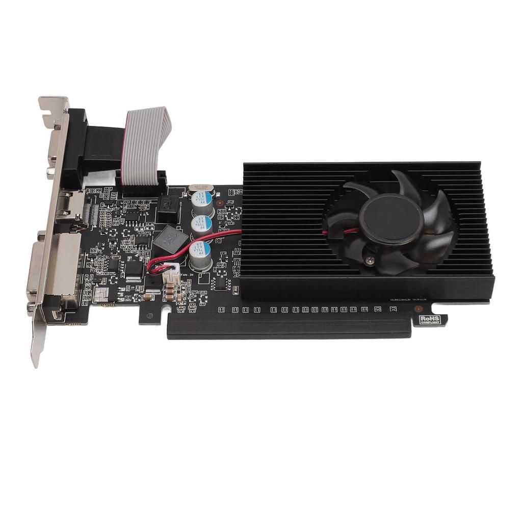 GT705 1GD3 Graphics Card 1GB DDR3 64bit PCI Express 2.0 16X Efficient and Quiet Gaming Graphics Card with Cooling Fan