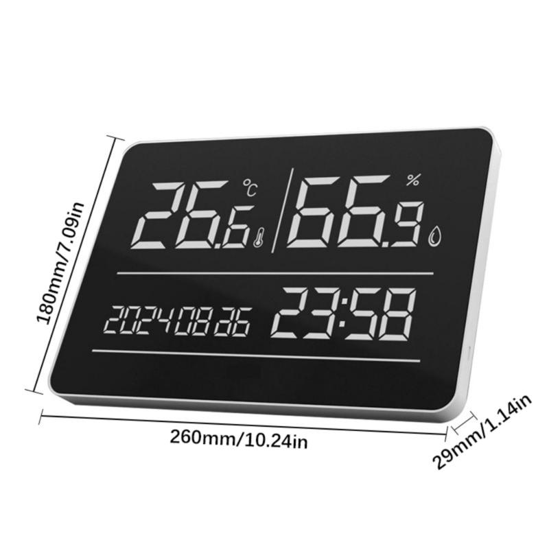 Electronic Clock Featuring Accurate Thermometers Hygrometer&Digital Calendar Suitable for Indoor Environment Monitoring