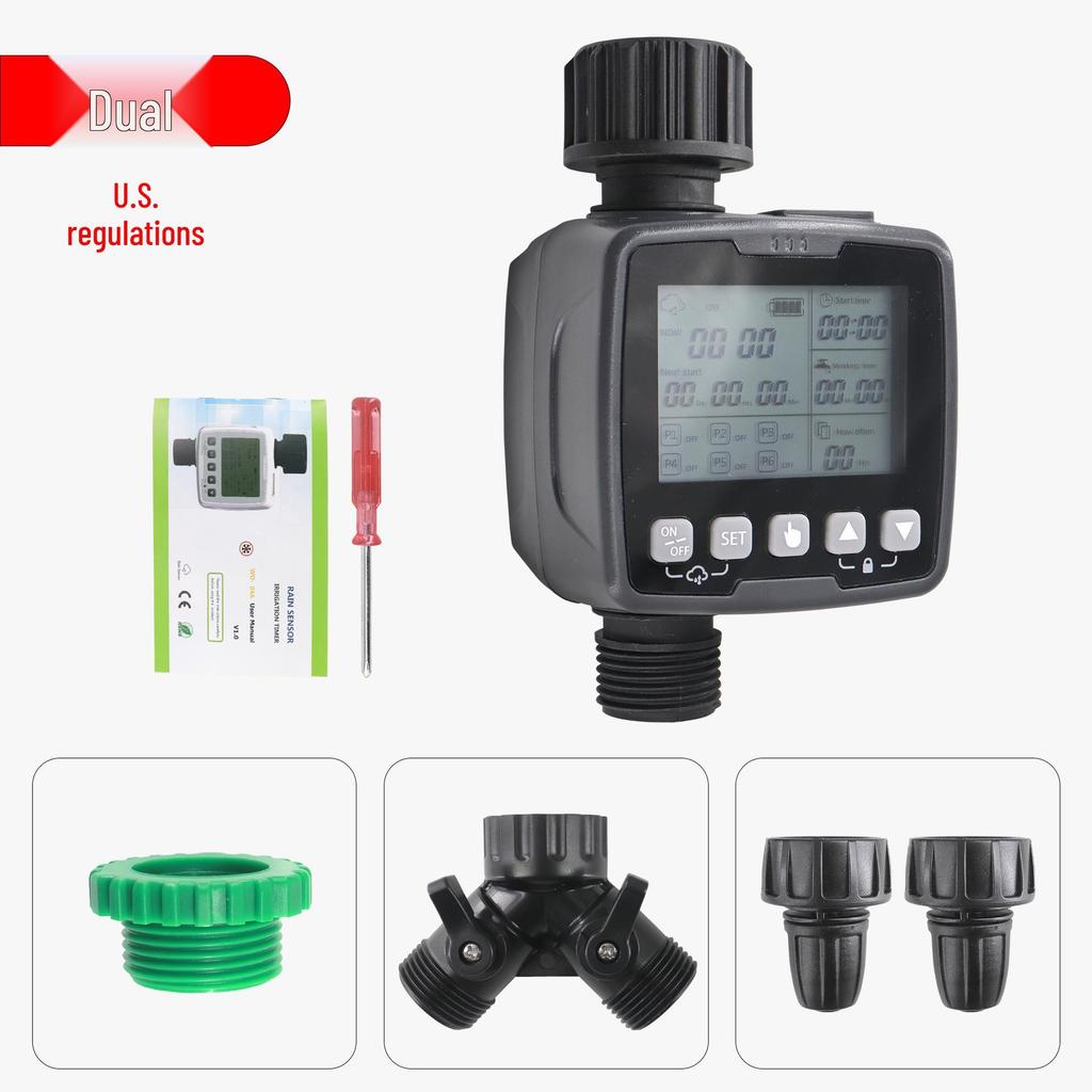 Smart Outdoor Garden Irrigation Timer with Rain Sensor