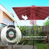 Large Parasol. Height Adjustable, Tiltable. 150 X 295 X 170-214 Cm. Burgundy
