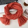 Autumn and winter scarf women's new versatile long solid color high-end scarf warm scarf shawl silk scarf