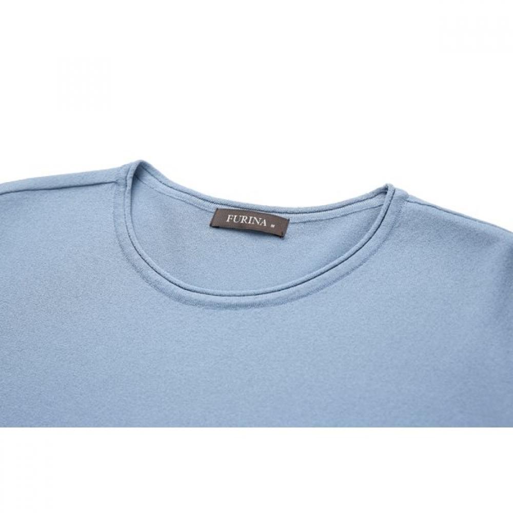 FURINA Basic KniT Pullover T shirT Rudy Rayon Span