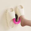 Suction Cup Wall Mounted Slipper Rack No Drilling Required Bathroom Wall Hanging Drain Hook Shoe Hanger Organizers Rack