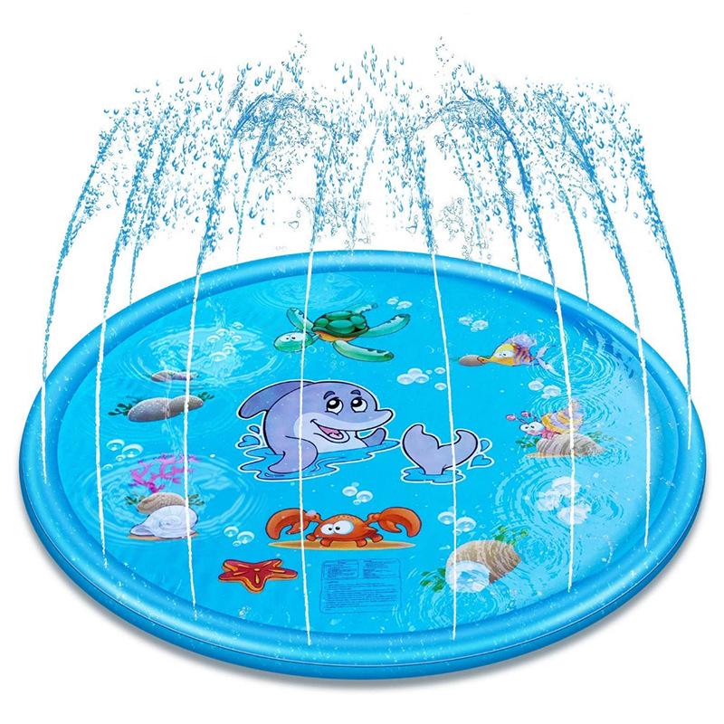 Dolphin Two-Color PVC Outdoor Sprinkler Pool Pad