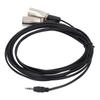 3,5 mm Klinke Stecker auf Dual XLR Stecker Kabel 3 Meter TRS auf Dual XLR Y-Splitter Stereo Mikrofon Adapter