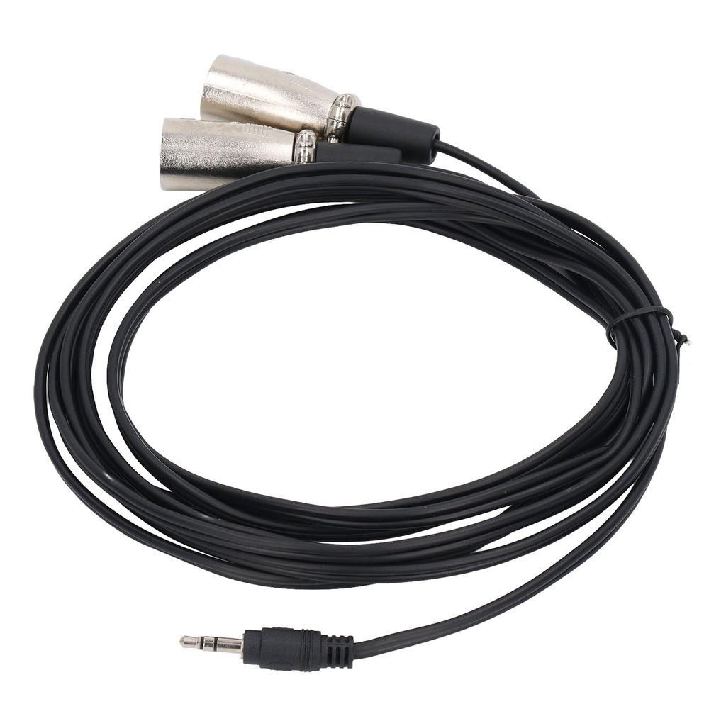 3,5 mm Klinke Stecker auf Dual XLR Stecker Kabel 3 Meter TRS auf Dual XLR Y-Splitter Stereo Mikrofon Adapter