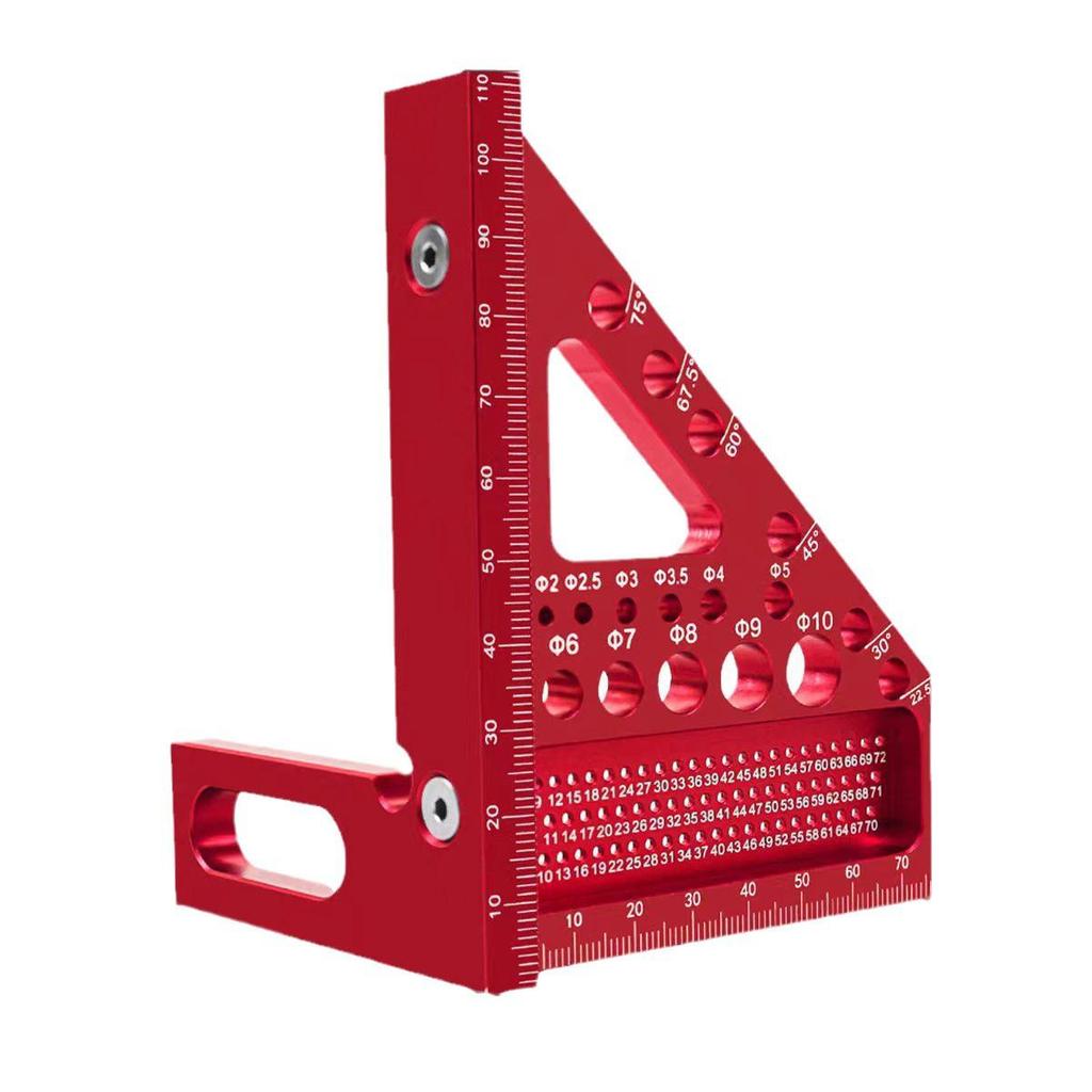 Multifunctional Aluminum Right Angle Triangle Woodworking Ruler