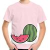 Sommer Kinder Wassermelone 3D-Druck Rundhals T-Shirt