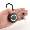Rustfritt stål uttrekkbar karabinnøkkelring Kraftig karabinkrok nøkkelring Slagmotstand ståltau nøkkelring