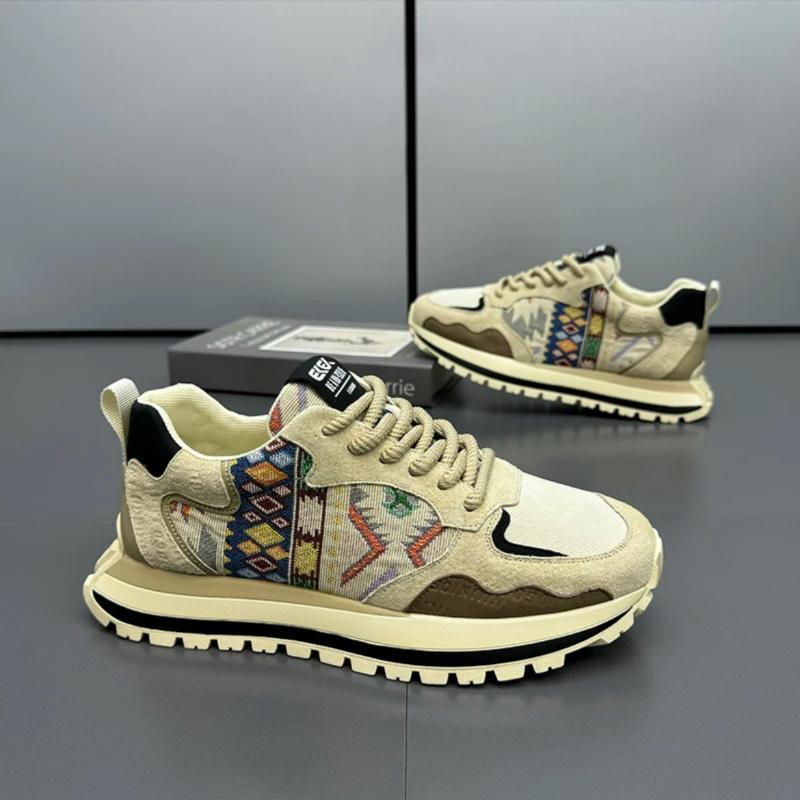 Herrenschuhe Plateau-Sneaker Weiche Schuhe mit Höhenerhöhung Mode Outdoor-Laufschuhe Luxus Schnürschuhe Herren Freizeitschuhe Tenis