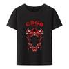 Underground Punk Rock Concert Hipster Tee Hip Hop Street Fashion Cool Tops CBGB OMFUG Liberty Skeleton Black White Print T Shirt