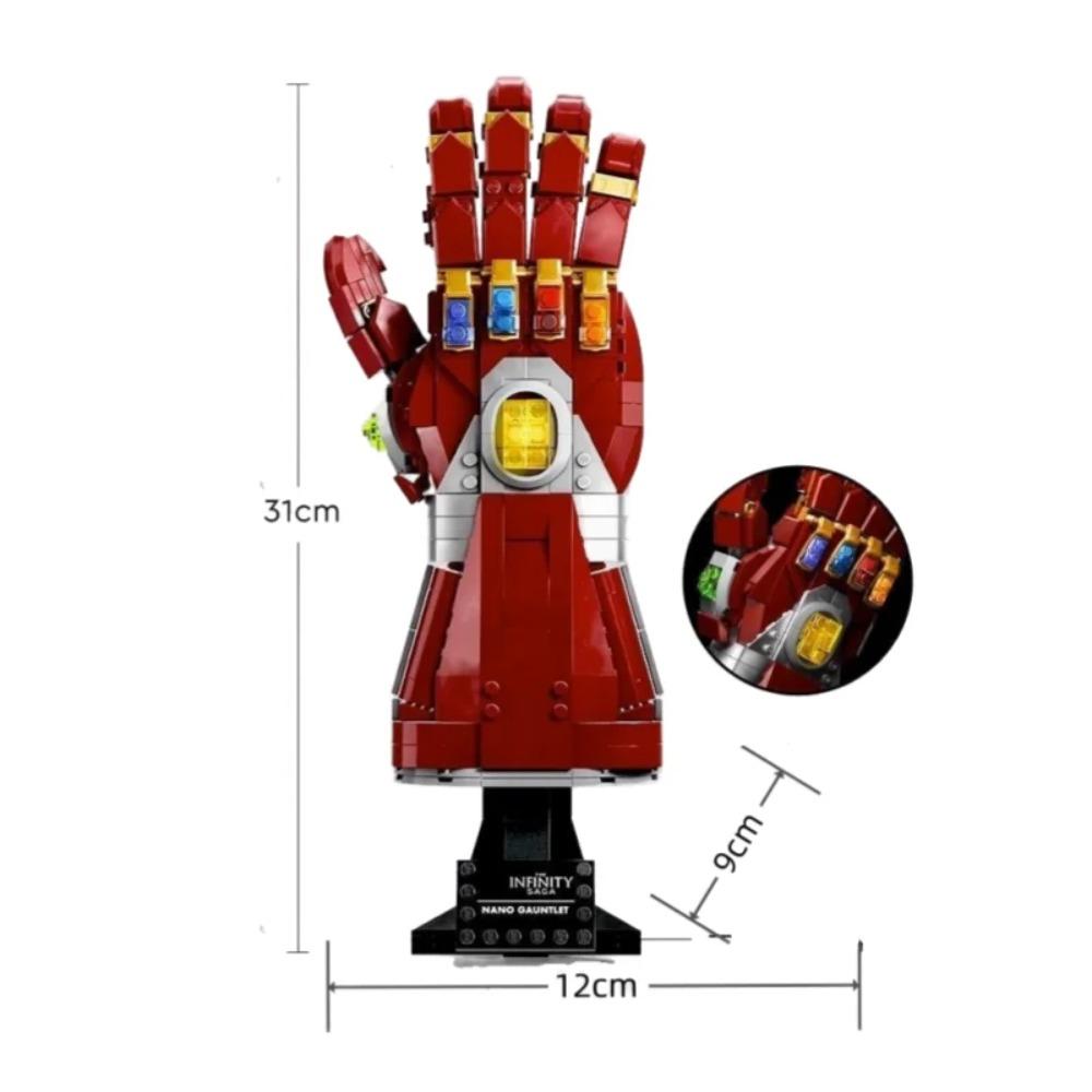 MOC 589PCS Infinity Stones Gloves Building Block Model Ornament Finger Snap Gloves Kit Birthday Gift Festival Party Gifts