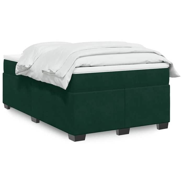 Maison Exclusive - Sommier à lattes de lit et matelas Vert foncé 120x200cm Velours
