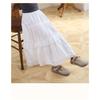 Girls' Fashionable Lace White Skirt For Summer, Long-style Children's Princess Cake Skirt