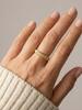 Rustproof 4mm Stainless Steel Textured Striped Ring, Women's Wedding Band Fashion Shiny Stackable Finger RIng Accessories