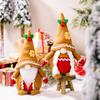 Gingerbread Whimsical Khaki Man Rudolf Figurine With Knit Hat For Festivities Seasonal