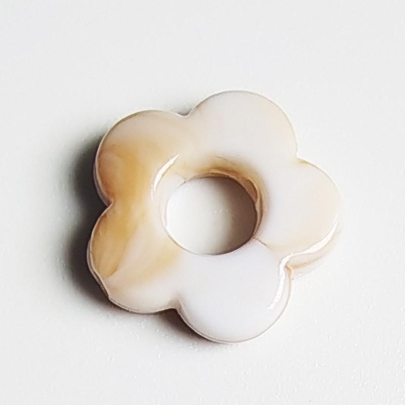 High Gloss Two-Color Acrylic Cloud Flower Beads for DIY Jewelry