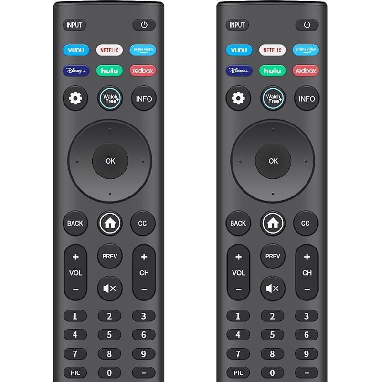 Replacement 2 Pack Remote Control for VIZIO All LED LCD HD 4K UHD HDR Smartcast 3D Smart TVs XRT140 Universal TV Remote XRT136 Replace for