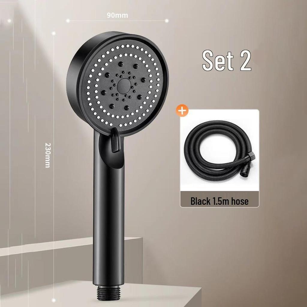 Black Warrior Five-Speed Magic Handheld Pressurized Shower Head