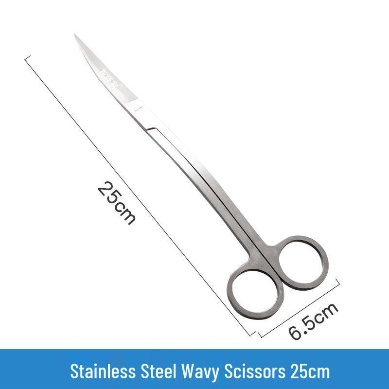 Longxiang Palace Aquarium Landscaping Set: Stainless Steel Tweezers, Feeding Tongs, and Wave Scissors for Aquatic Plants in Fish Tanks