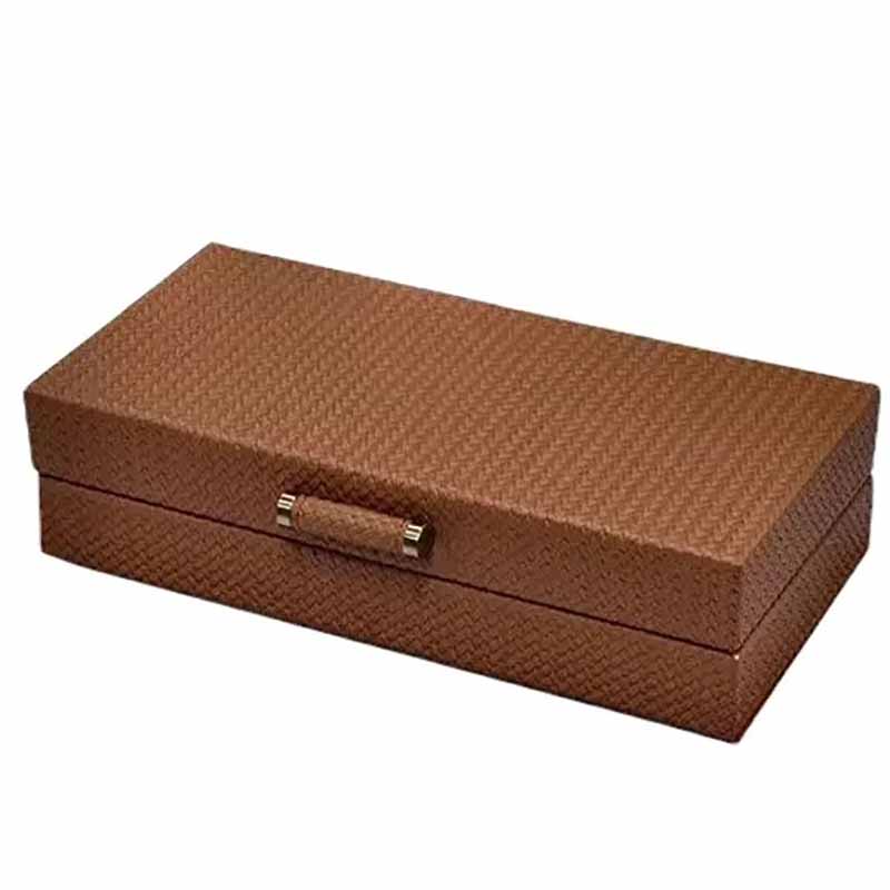 

Multi-functional Jewelry Organizer Box Personalized Women Earrings Bracelet Packaging Boxes Luxury Jewelry Storage Display Box Small-25X13X7CM коричневий