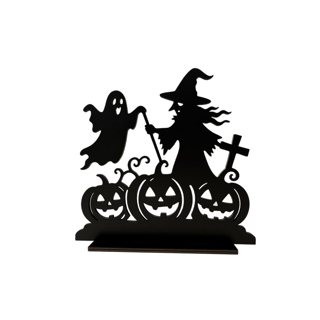 Halloween Wooden Decoration Pumpkin House Tabletop Ornament for Party Decor
