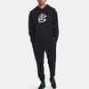 Under Armour Curry Splash Fleece-Lined Warm Drawstring Joggers Men Bottoms Black 1380838-001
