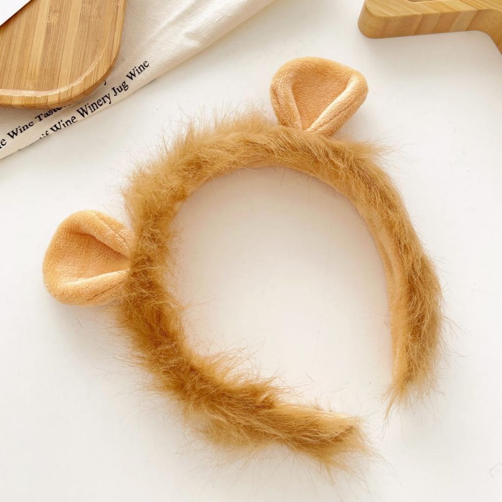 Flauschiges Stirnband mit Tiermuster Tigerohren Cartoon Haarband Party Aufführung Thema Kostüm Haarschmuck