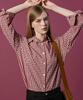KOLEAT Daily Brushed Fleece Classic Oversized Gingham Check Shirt [Red] Long Sleeve T-Shirt Ver.