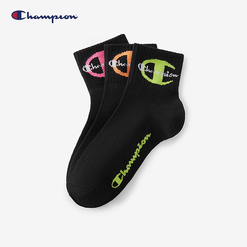 Champion Kids  2026 S/S Simple Mid-Calf Socks One Size (Kids 3-12 Years) чёрный