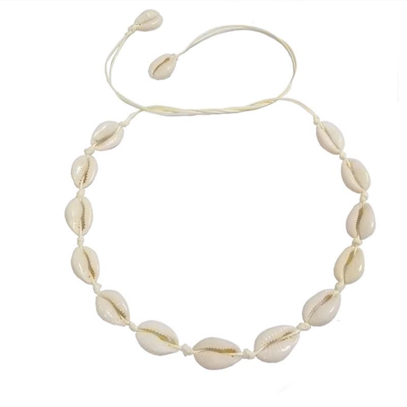 Handmade Beaded Shell Clavicle Necklace