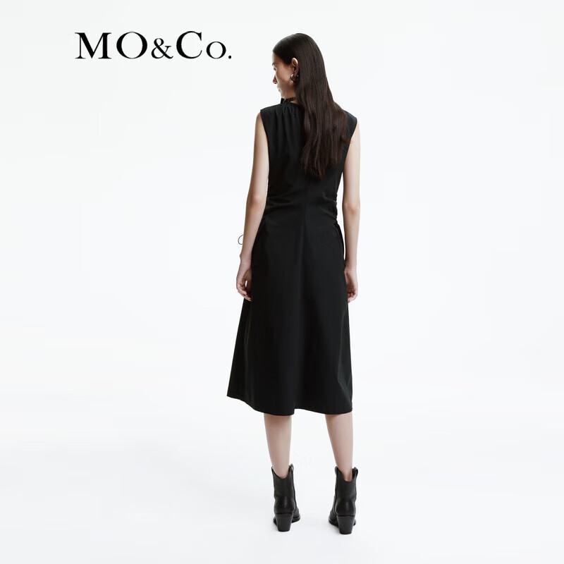 MO&Co. 2024 Spring Drawstring Round Neck Vest Dress