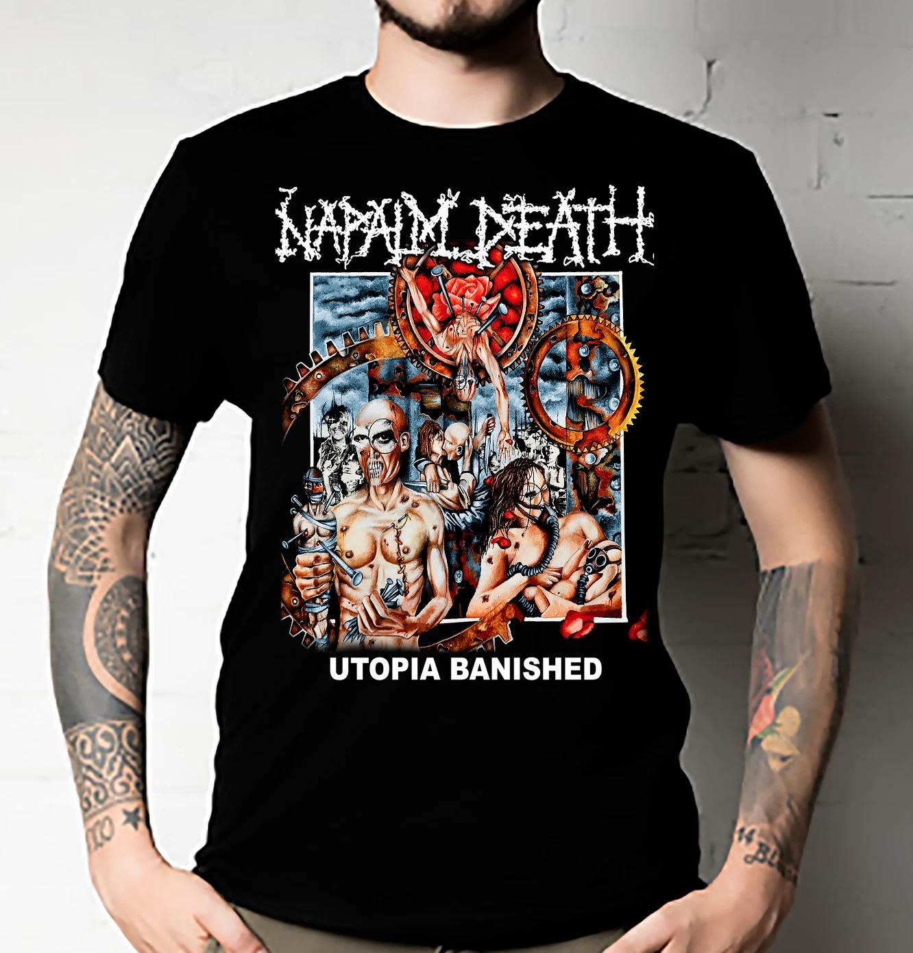 Men s and Women s T-shirts NAPALM DEATH UTOPIA BANISHED XL
