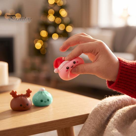 Christmas Traditions for Family Fun 2026 Dumplings Advent Calendar with 24 Mini Bun Squeeze Interactive Countdown Activity December Toys, Festive Box,