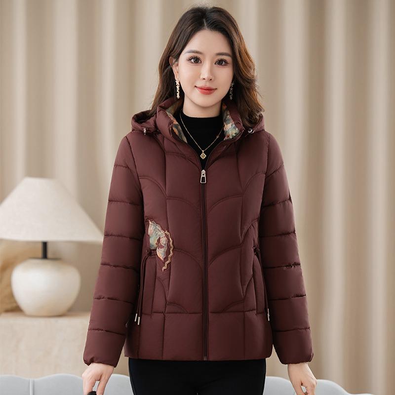 Grandma Winter Padded Clothes Women's Middle-aged and Elderly Padded Jackets Thickened Mother Down Padded Jackets Old Lady Hooded Clothes
