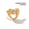 Ingemark Creative Unique Smooth Water Drop Rings for Women Punk Gold Color Geometric Adjustable Open Ring Couple Wed Jewelry New