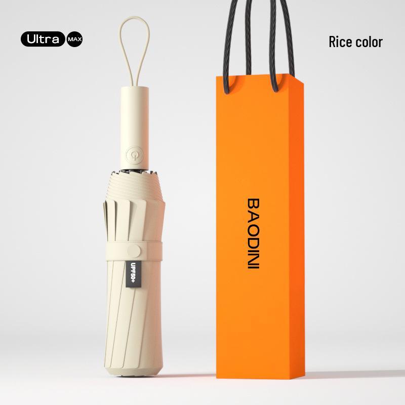 Dual-Use Women's Automatic Umbrella: Sunshade, Rain Protection, Anti-UV, Reverse Folding, Enlarged & Reinforced Design