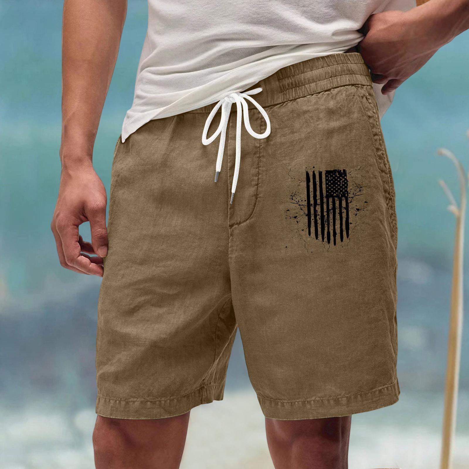 

Мужские рабочие шорты с несколькими карманами, эластичный пояс, свободный хлопок, легкие повседневные рабочие шорты для отдыха на открытом воздухе XXL хаки