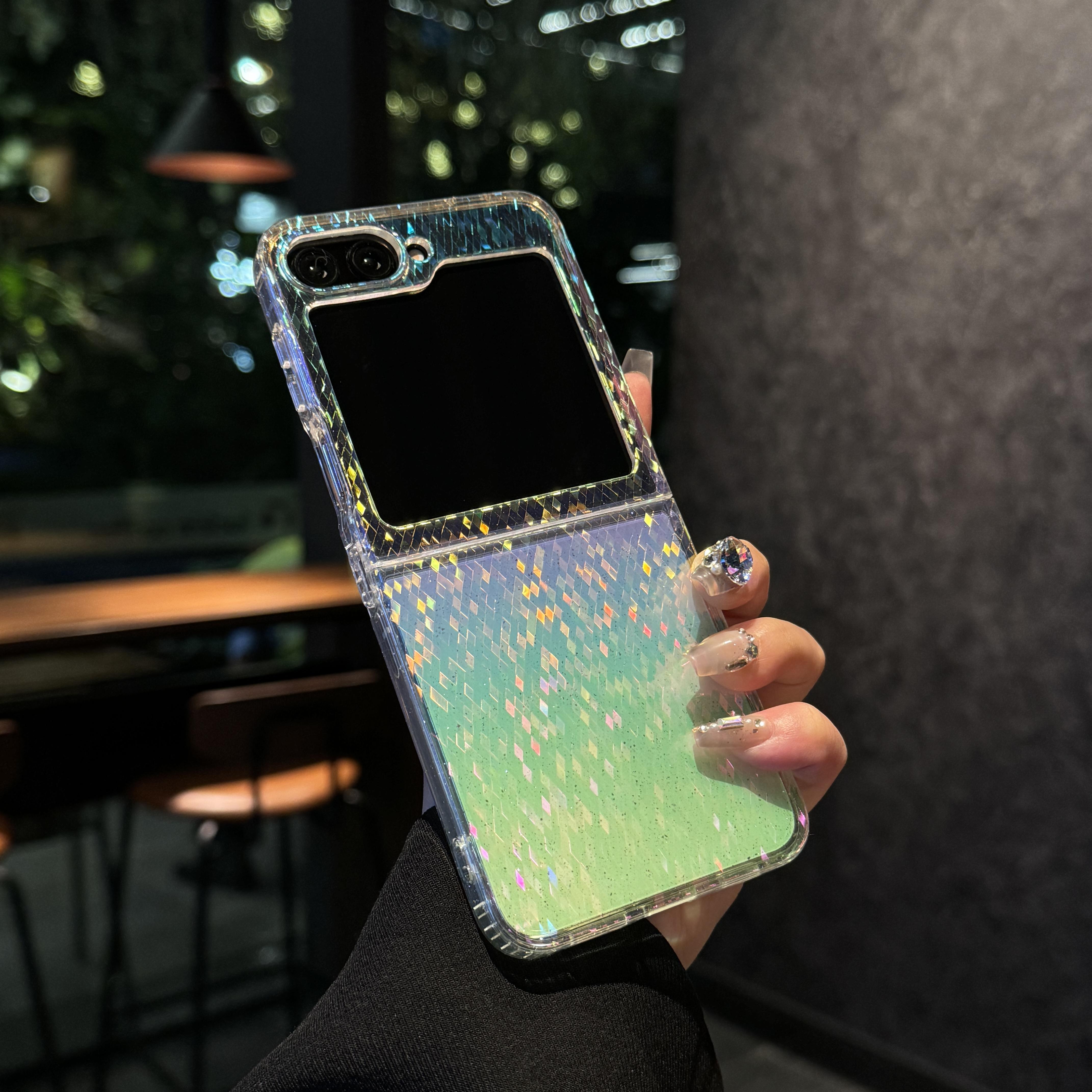 

For Samsung Galaxy Z Flip 3 4 5 6 Glitter Plating Magnetic Anti-Quad Fall Anti-Oxidation Phone Case For Galaxy Z Flip 3