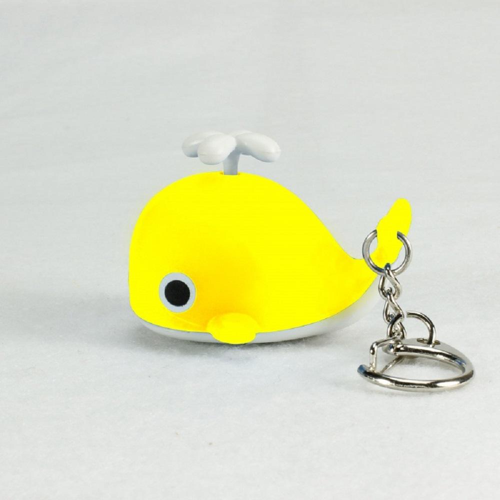 Cute Sea Whale Sounds Light Keychain Cartoon Animal Creative Key chain For Small Gift