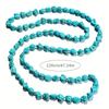 Collana Lunga Infinita con Perline Turchesi per Donne Ragazze Adolescenti Boho Lunga Annodata Pietra Collane Multifiilo Stratificate Gioielli Fatti a Mano