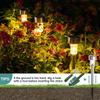 Splash Proof Solar Tube Lights Stainless Steel Outdoor Lighting for Garden Pathway Deck Driveway Holiday Party