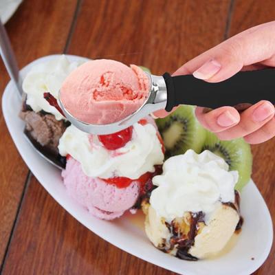 Ice Cream Spoon 304 Stainless Steel Non-Slip Ergonomic Handle Baking Desserts Spoon Reliable Dessert Serving Tool