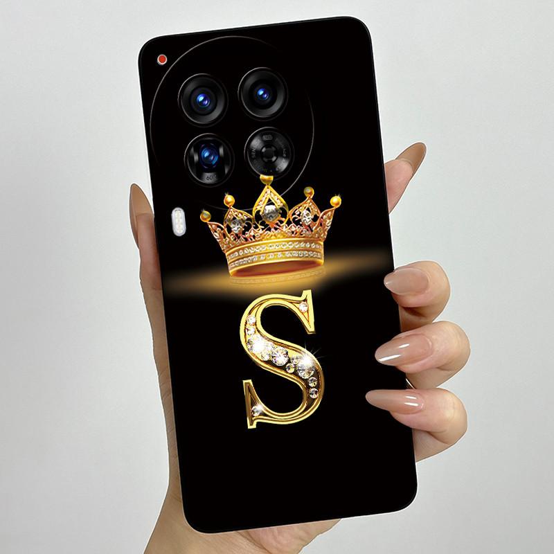 Camon30 Phone Case For Tecno Camon 30 Pro Premier 5G Casing Crown Letters Liquid Silicone Protection Back Cover Anti Slip Funda