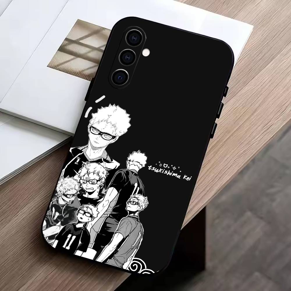 T-Tsukishima K-Kei Phone Case For Samsung Galaxy A73,A72,A71,A70,A53,A52,A51,Others Soft Black Cover