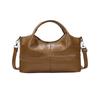Elegant Soft Leather Crossbody Bag Multi-Compartment Large Capacity Shoulder Bag Handle Messenger Bag Female