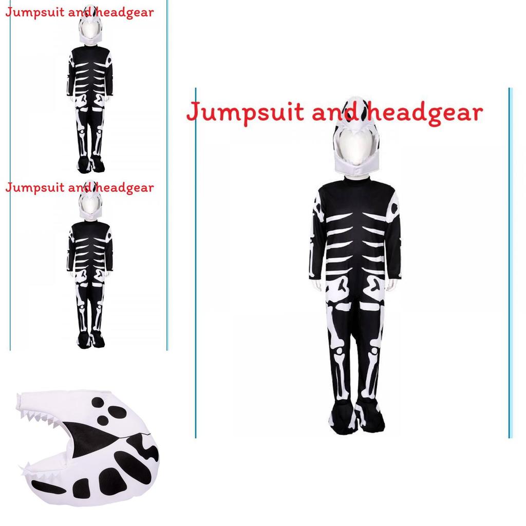 Halloween Skull Dinosaur Cosplay Costume For Kids With Polyester Fabric For Stage Performance